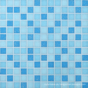 Material de construcción Azulejos de mosaico Mosaico de cristal azul para piscina